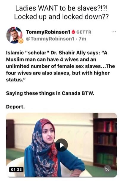 Ladies WANT to be slaves?!?! Locked up and locked down?? Islamic 