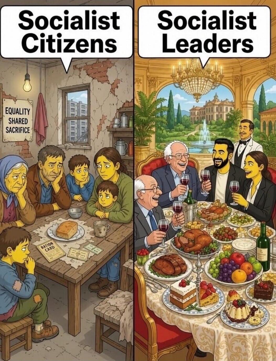 Socialist Citizens Socialist Leaders EQUALITY SHARED SACRIFICE RATION CARD