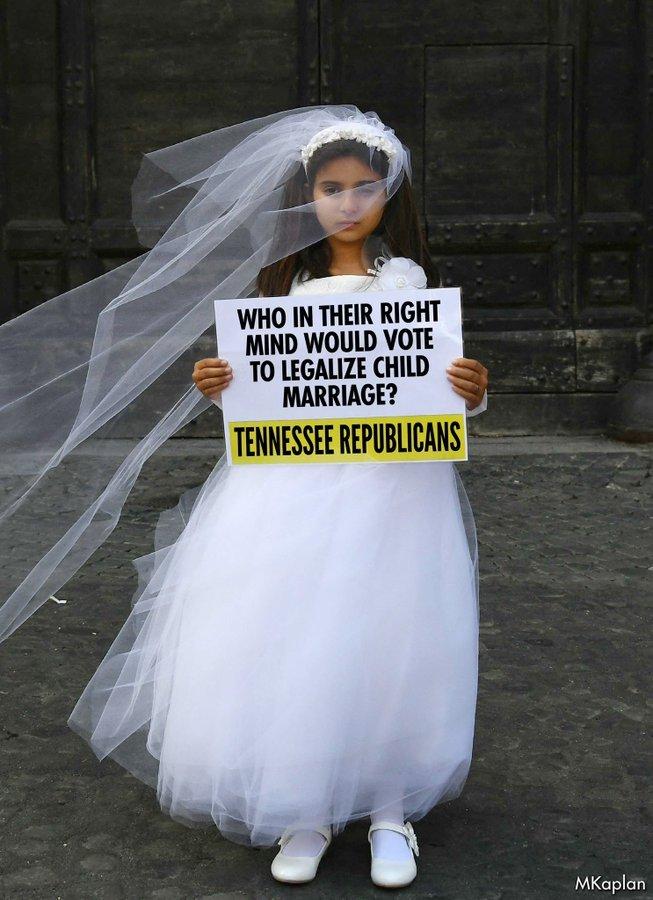 WHO IN THEIR RIGHT MIND WOULD VOTE TO LEGALIZE CHILD MARRIAGE MKaplan