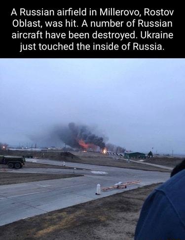 LESERETET LR VI E TR G Oblast was hit A number of Russian aircraft have been destroyed Ukraine just touched the inside of Russia