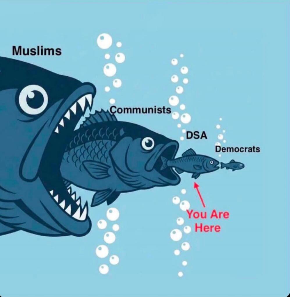 Muslims Communists DSA Democrats You Are Here