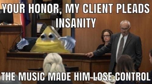 YOUR HONOR MY HE 8 PLEDS th msnmw L THE MUSICMADE HIM LOSECONTROL