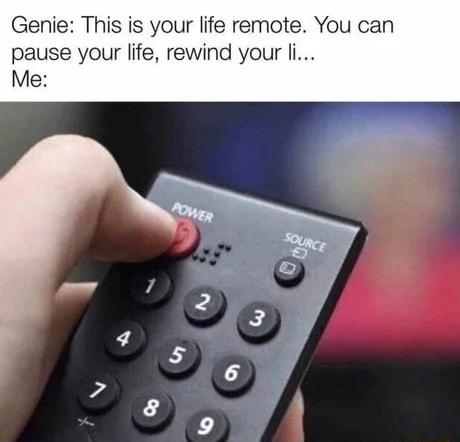Genie This is your life remots pause your life rewind your li Me