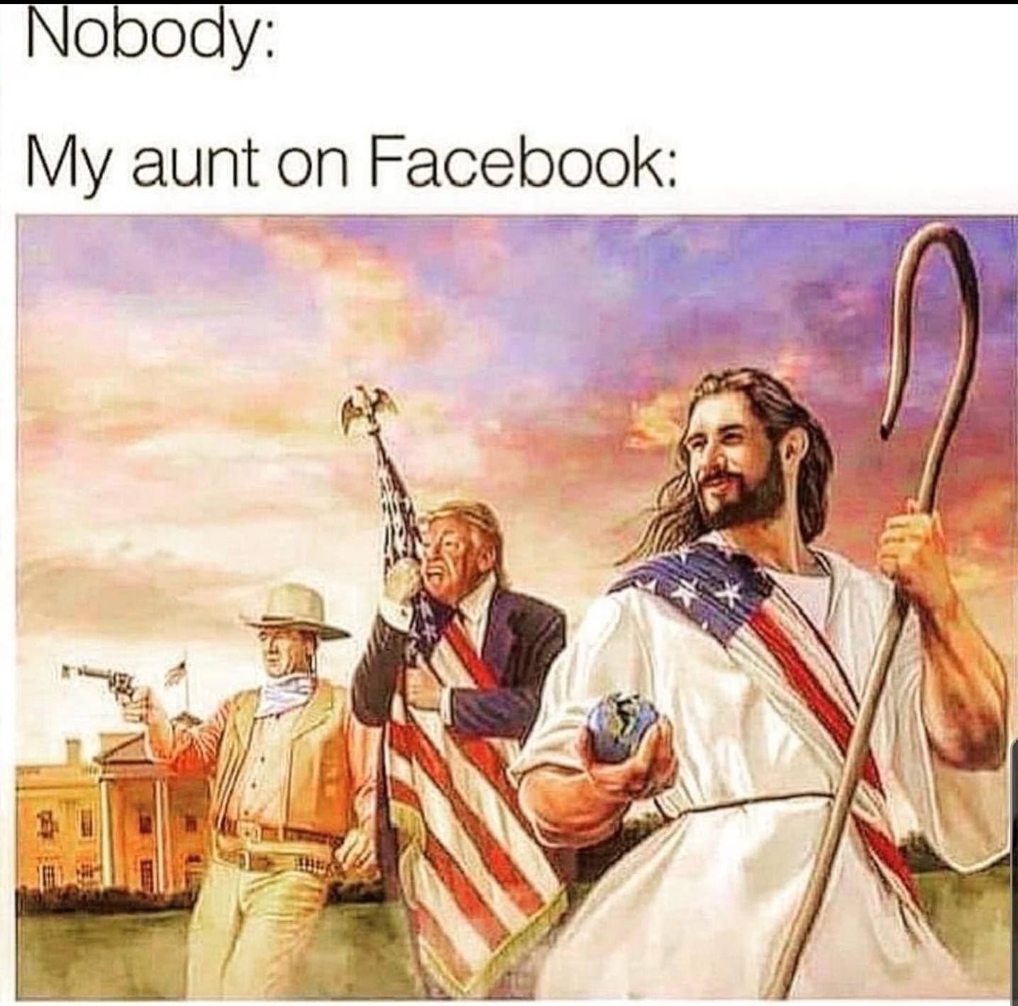 Nobody My aunt on Faceboo