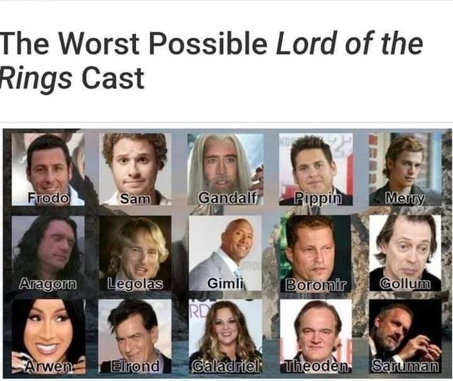 The Worst Possible Lord of the Rings Cast