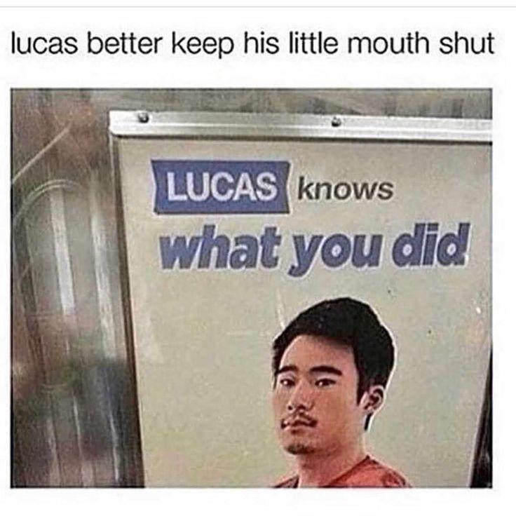 lucas better keep his little mouth shut