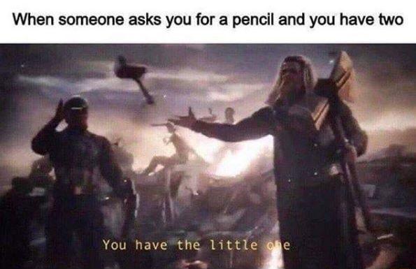 n someone asks you for a pencil and you have two 4 o You havethe 1tilf2ic E