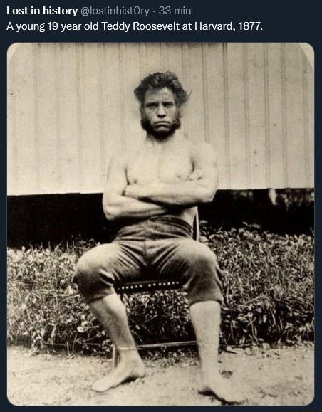 Lost in history A young 19 year old Teddy Roosevelt at Harvard 1877