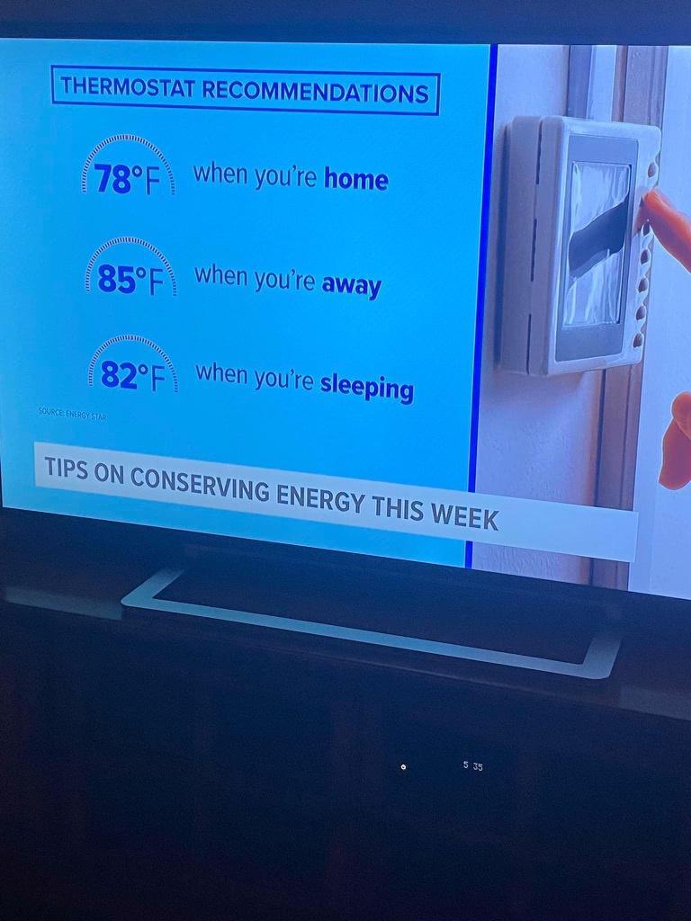 ERMOSTAT RECOMMENDATIONS e sg JQF Whenyoure home mv When youlre sleeping