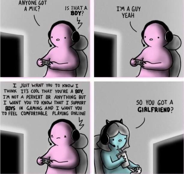 AMIC 15 THAT A IMAGUY noyy YEAH T JUST WANT Y T0 KNOW T THINK TS COOL THAT YOURE A BOY TA NOT A PERVERT OR ANYTHING BUT T ANT YOU TO KNOW THAT T SUPPORT S0 YoU GOt A BOYS N GAMING AND T WANT YOU TOFEEL COMFORTABLE PLAVING ONLINE GINFRIEWS