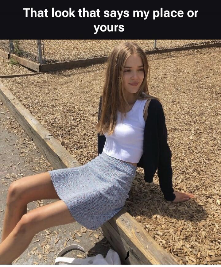 That look that says my place or yours