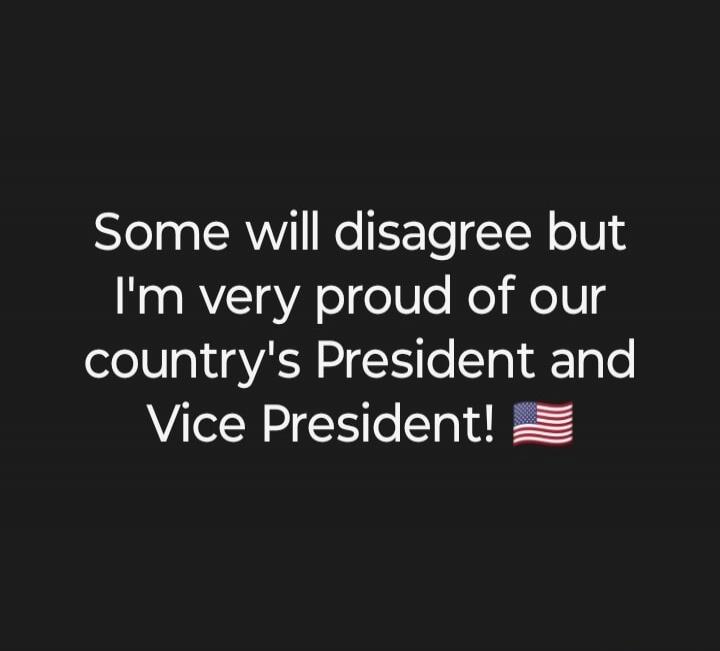 Some will disagree but I'm very proud of our country's President and Vice President! 🇺🇸