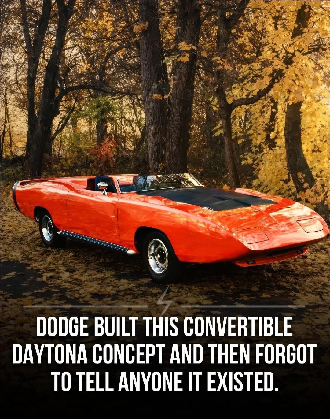 DODGE BUILT THIS CONVERTIBLE DAYTONA CONCEPT AND THEN FORGOT TO TELL ANYONE IT EXISTED.