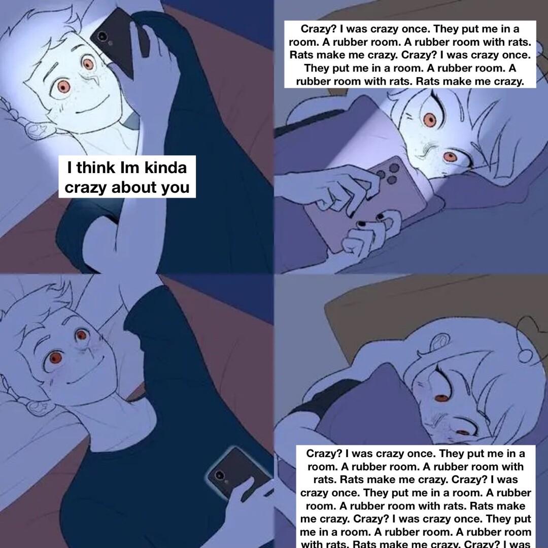 Grazy was crazy once Tey put me na room A rubber room A rusbor room withrts Rt make ma crazy Crazy 1w crazy once They put me n a room A rubier room A ubier room with at s mab me crazy crazy about you Grazy was crazy once They put me na ate Rats make mo crazyCrazy was crazy once They put me in room A rubber Toom A rubber room wihrata Rats make o crazy once They put