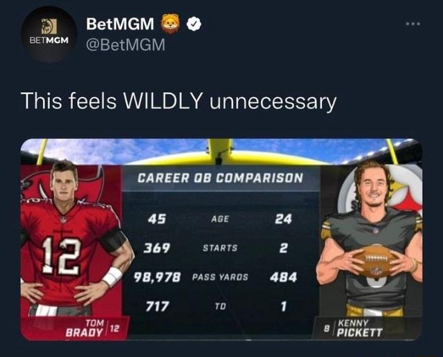 31 BetvGM B MM BEtMGM This feels WILDLY unnecessary CAREER 0B COMPARISON staTs 98978 rassvieos 484 o PICKETT
