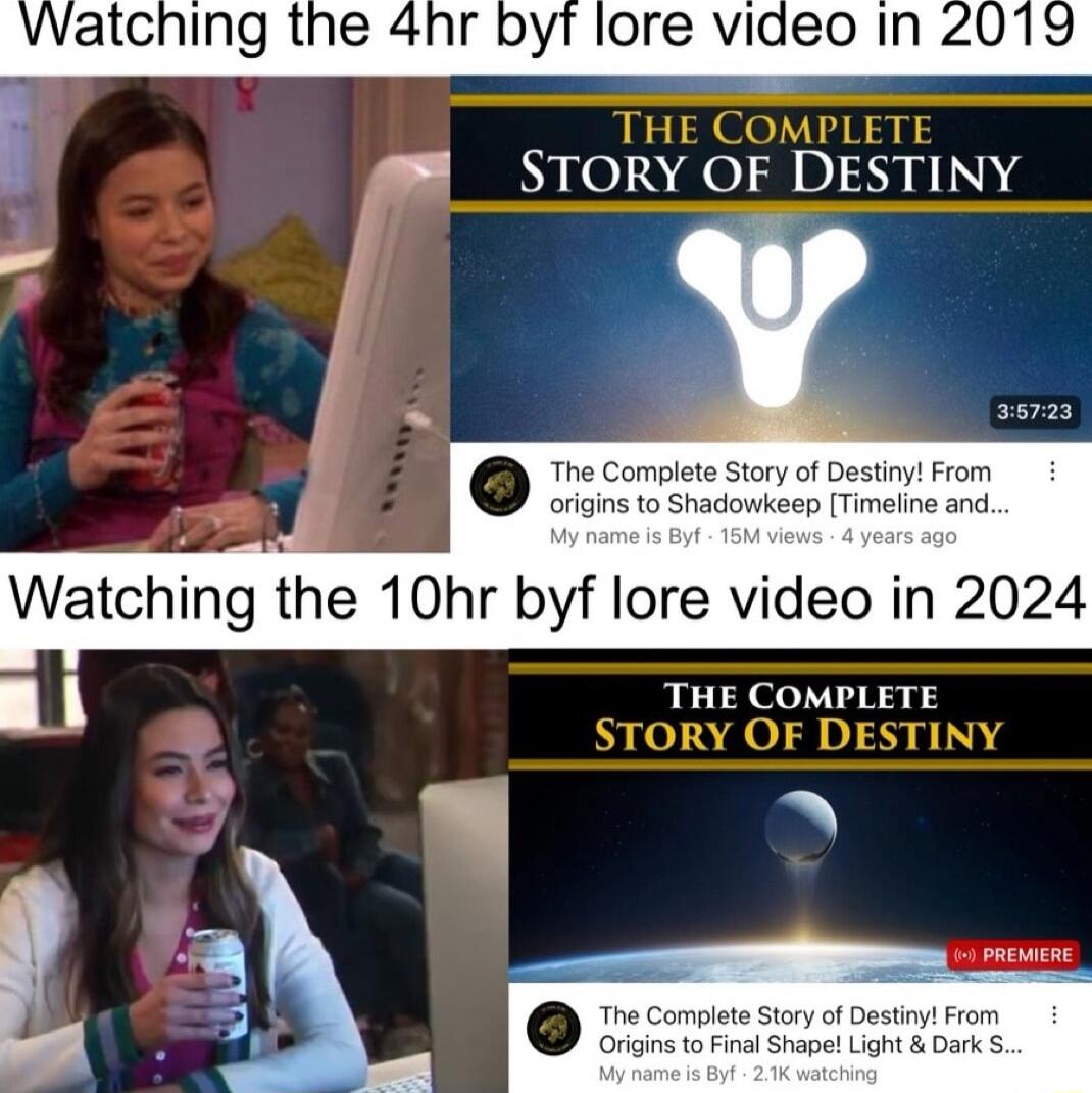 Watching the 4 ore video In THE COMPLETE STORY OF DESTINY
