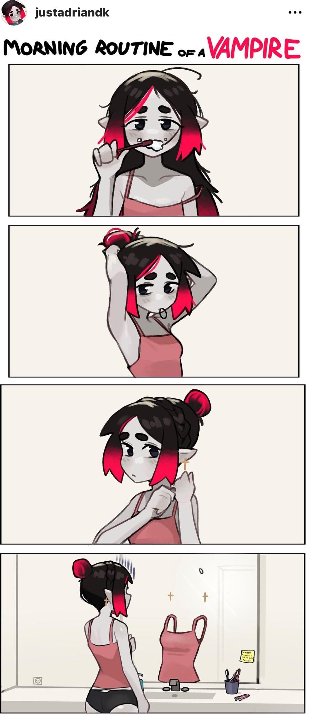 e justadriandk MORNING ROUTINE o VAMPIRE