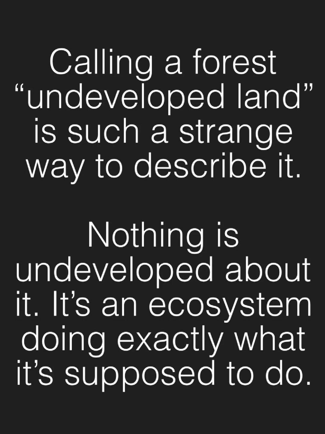 Calling a forest 