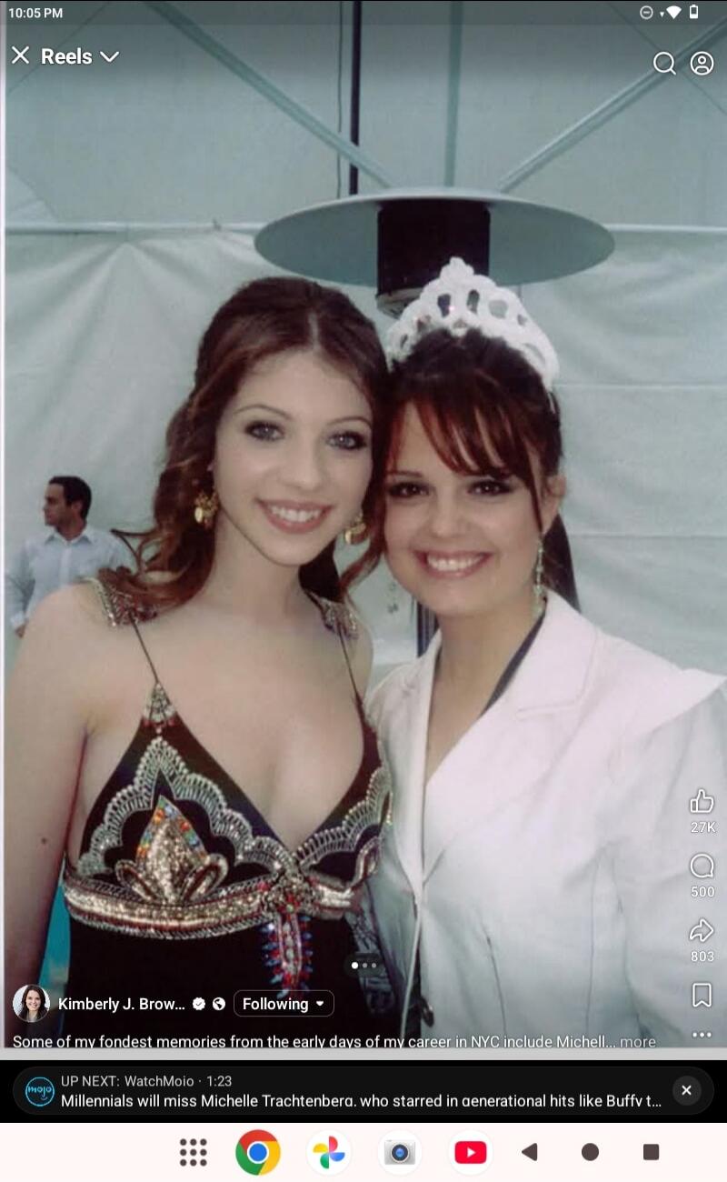 Kimberly J. Brow... Following • Some of my fondest memories from the early days of my career in NYC… Michelle Mor... (caption visible in screenshot)