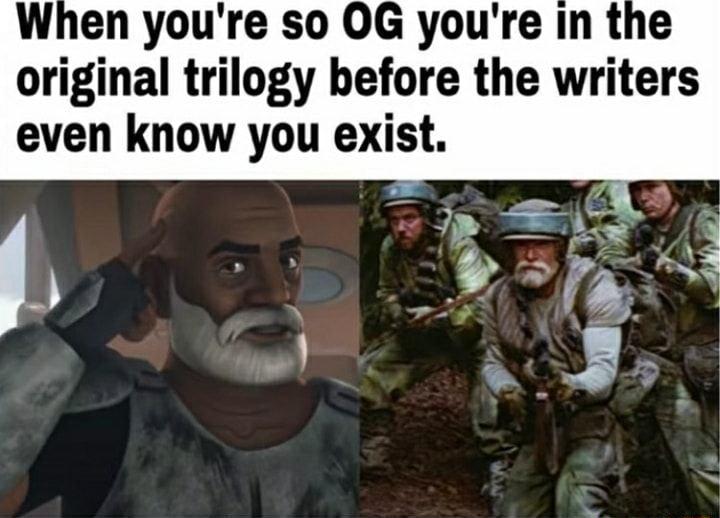 When youre so OG youre in the original trilogy before the writers even know you exist