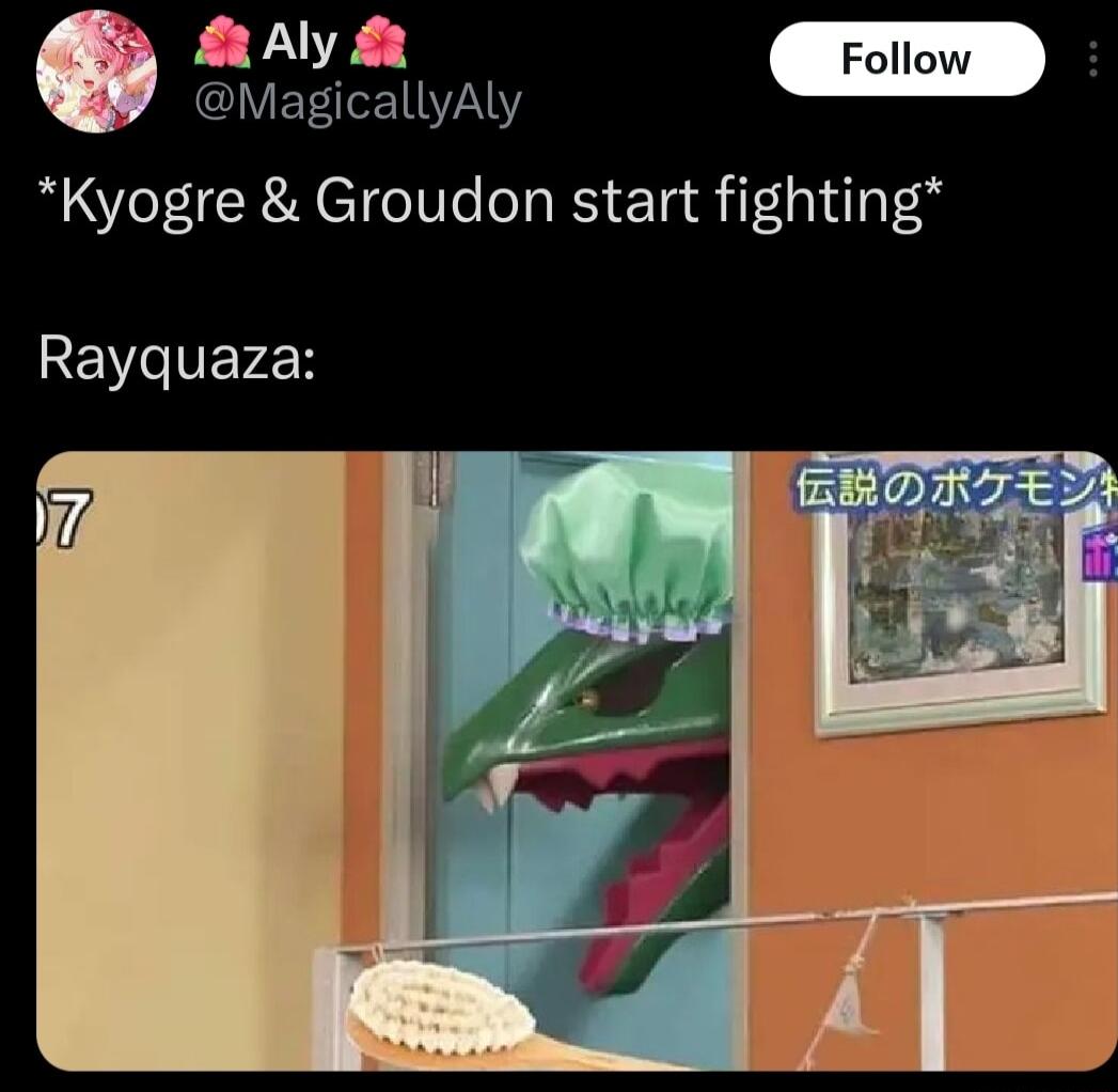 fRAy K Foll YY Kyogre Groudon start fighting REWVErEH