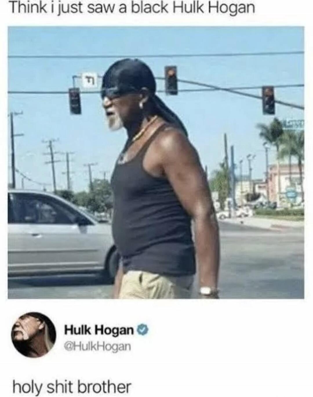 Think i just saw a black Hulk Hogan Hulk Hogan @HulkHogan holy shit brother