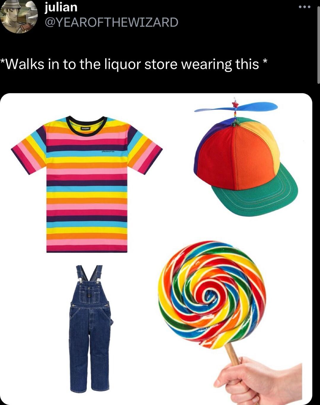 ol UIED f YEAROFTHE Walks in to the liquor store wearing this