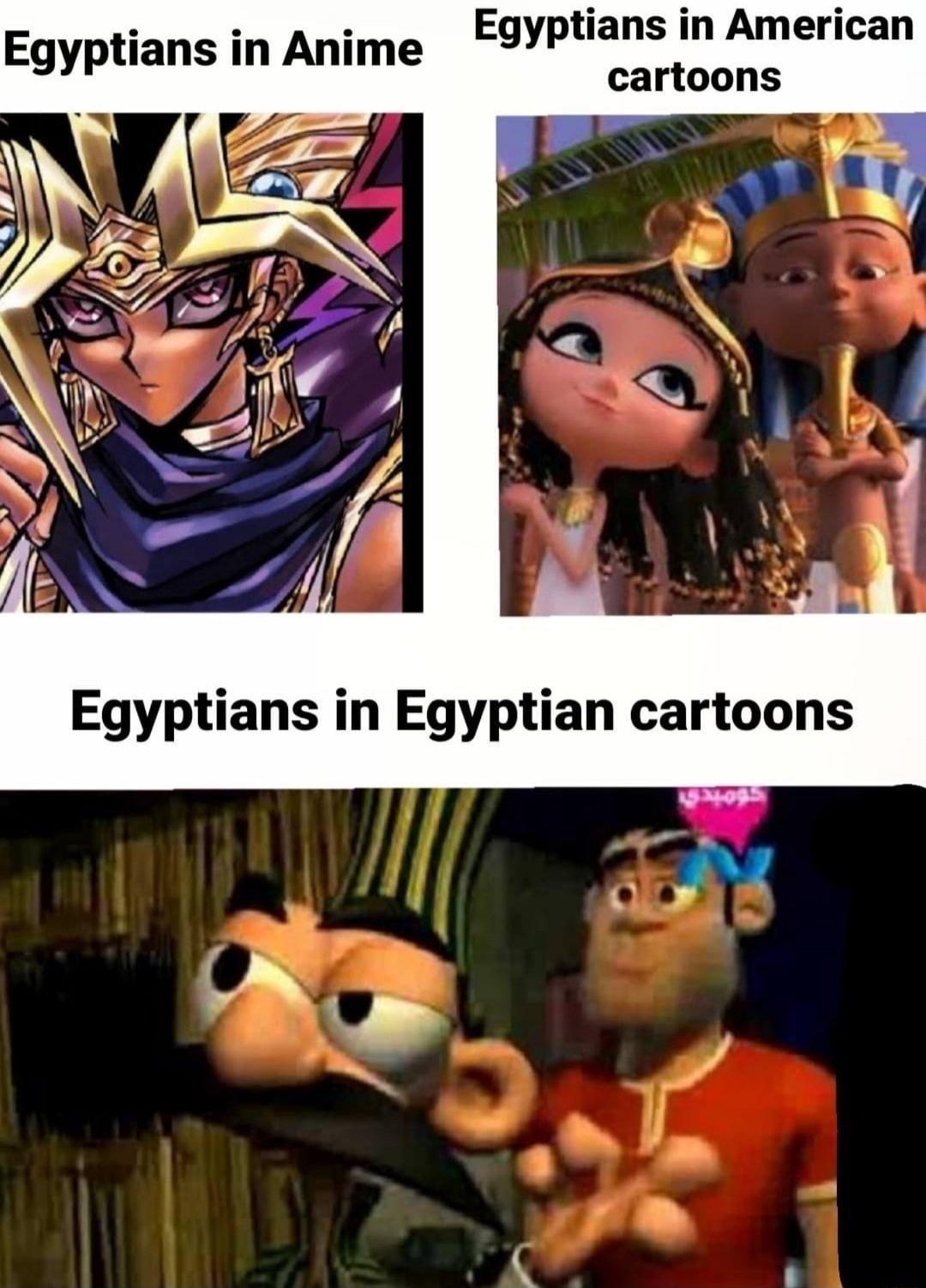 Egyptians in American cartoons Egyptians in Anime
