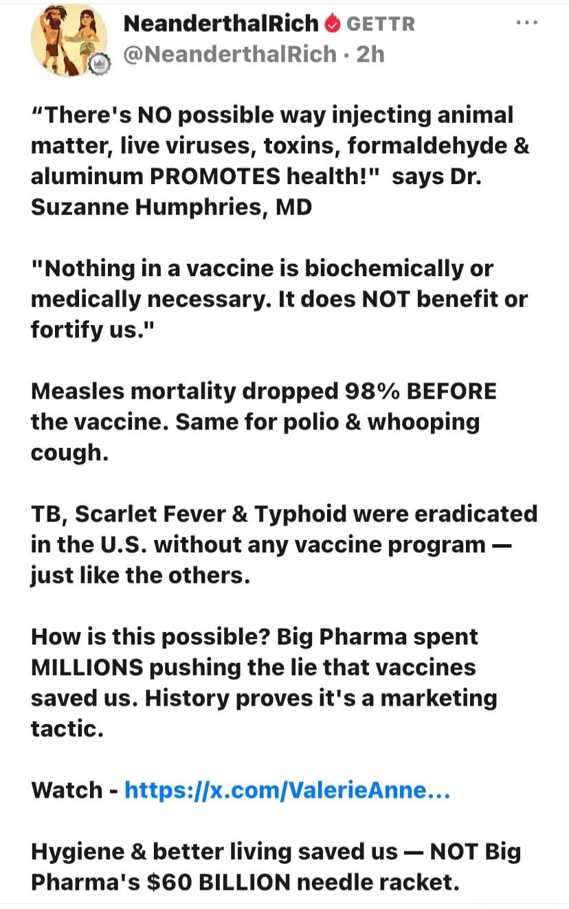 There's NO possible way injecting animal matter, live viruses, toxins, formaldehyde & aluminum PROMOTES health!