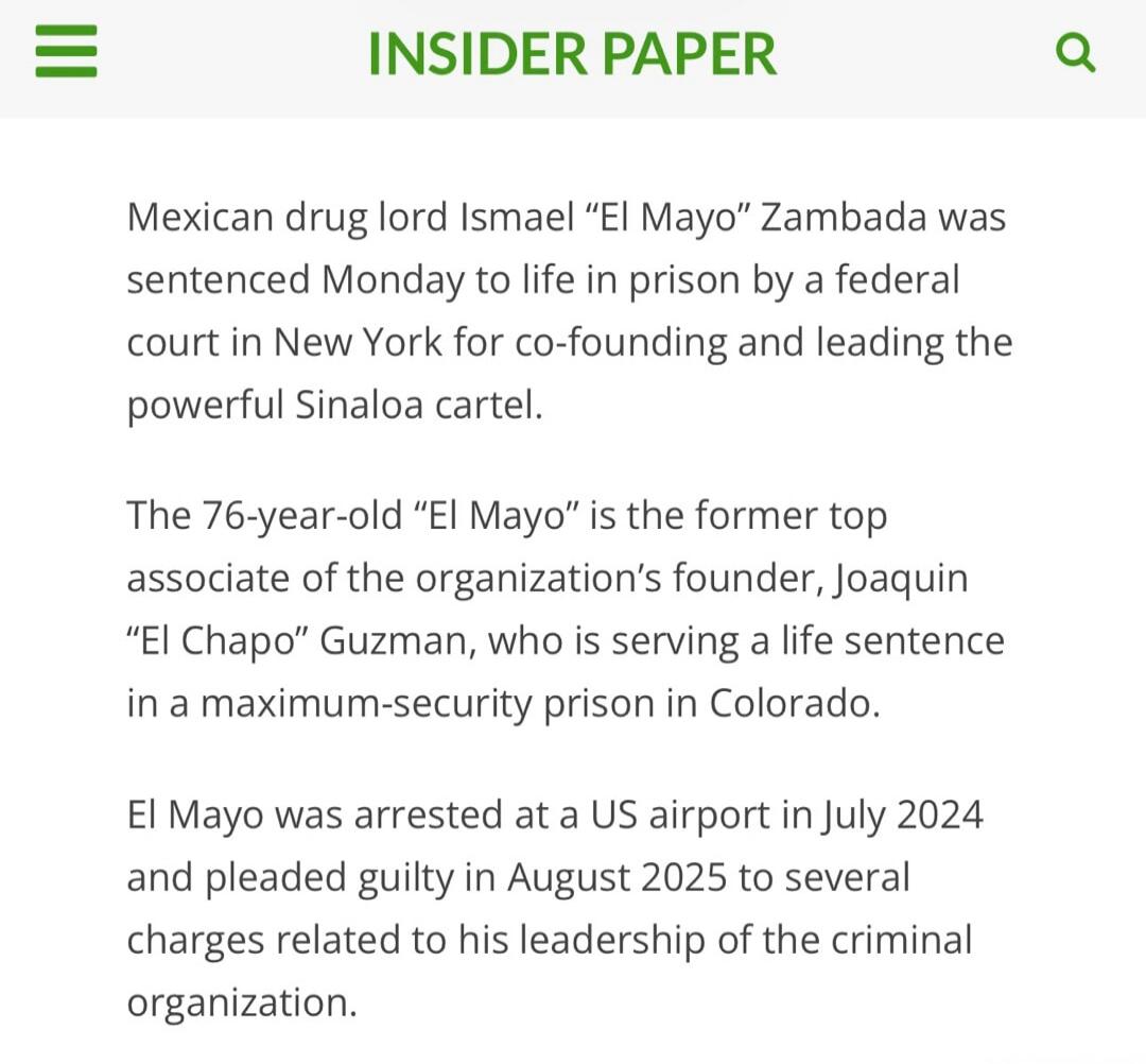 INSIDER PAPER Mexican drug lord Ismael 