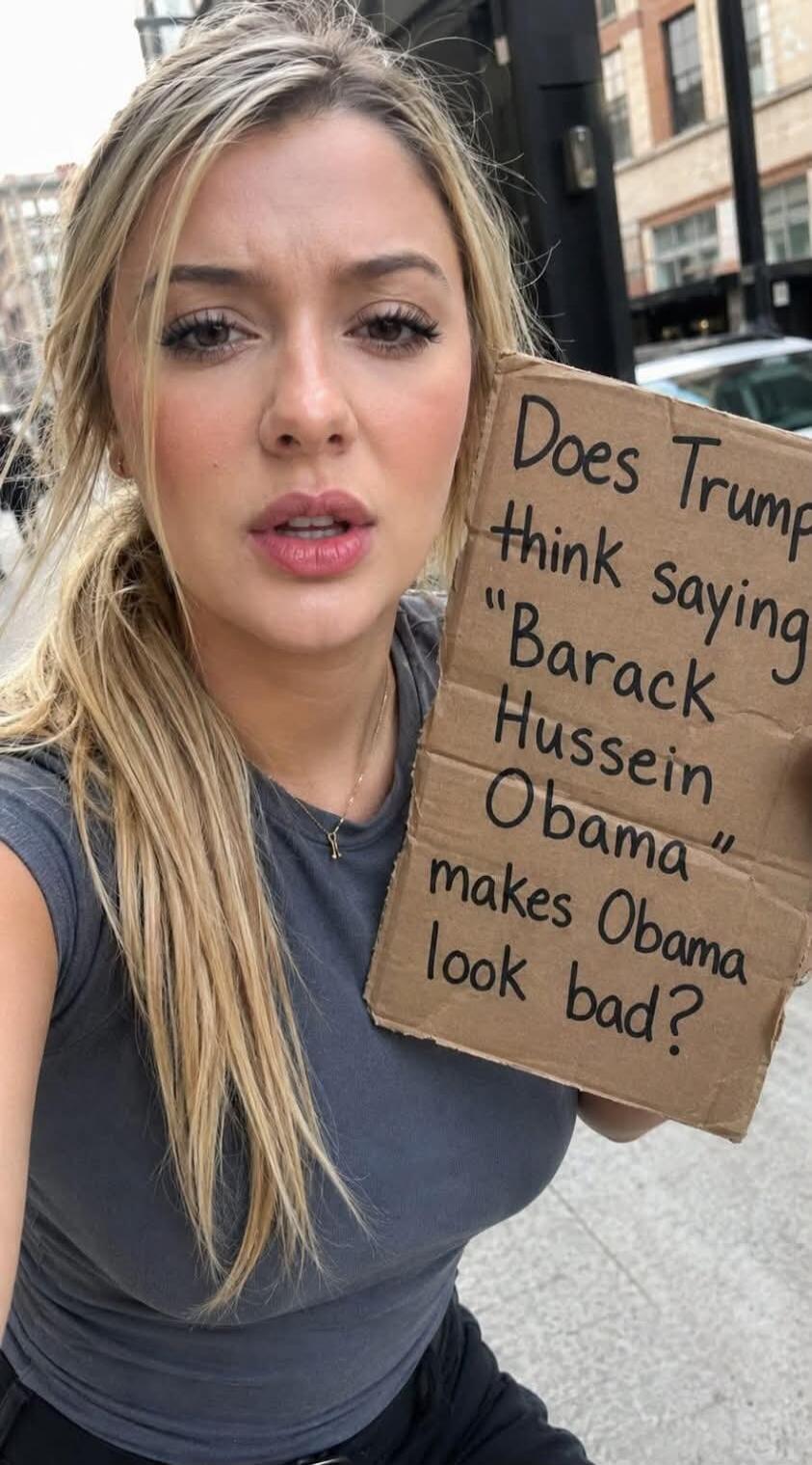 Does Trump think saying 'Barack Hussein Obama' makes Obama look bad?