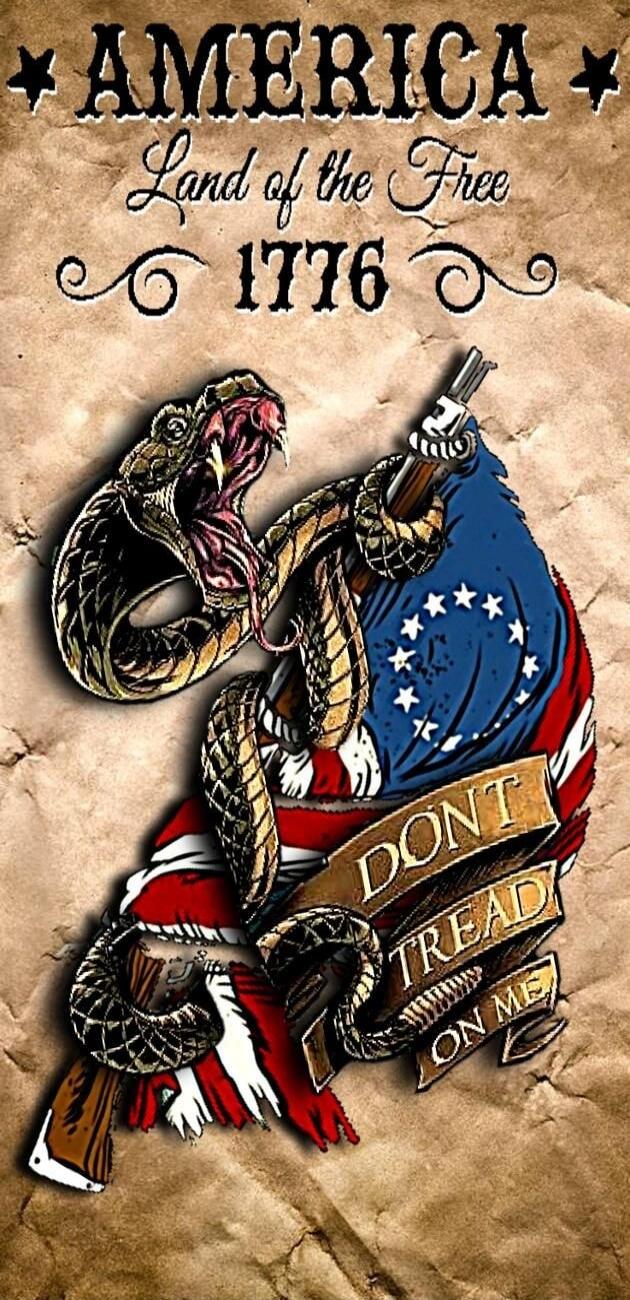 AMERICA
Land of the Free
1776
DONT TREAD ON ME