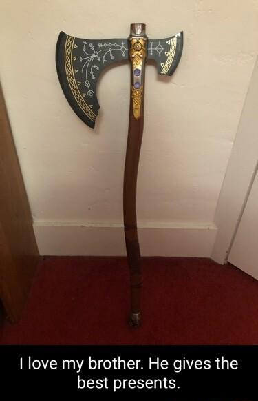 love my brother He gives the best presents