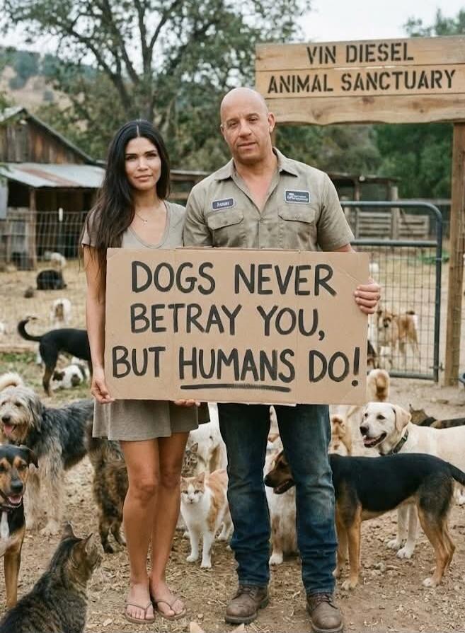 DOGS NEVER BETRAY YOU, BUT HUMANS DO! VIN DIESEL ANIMAL SANCTUARY
