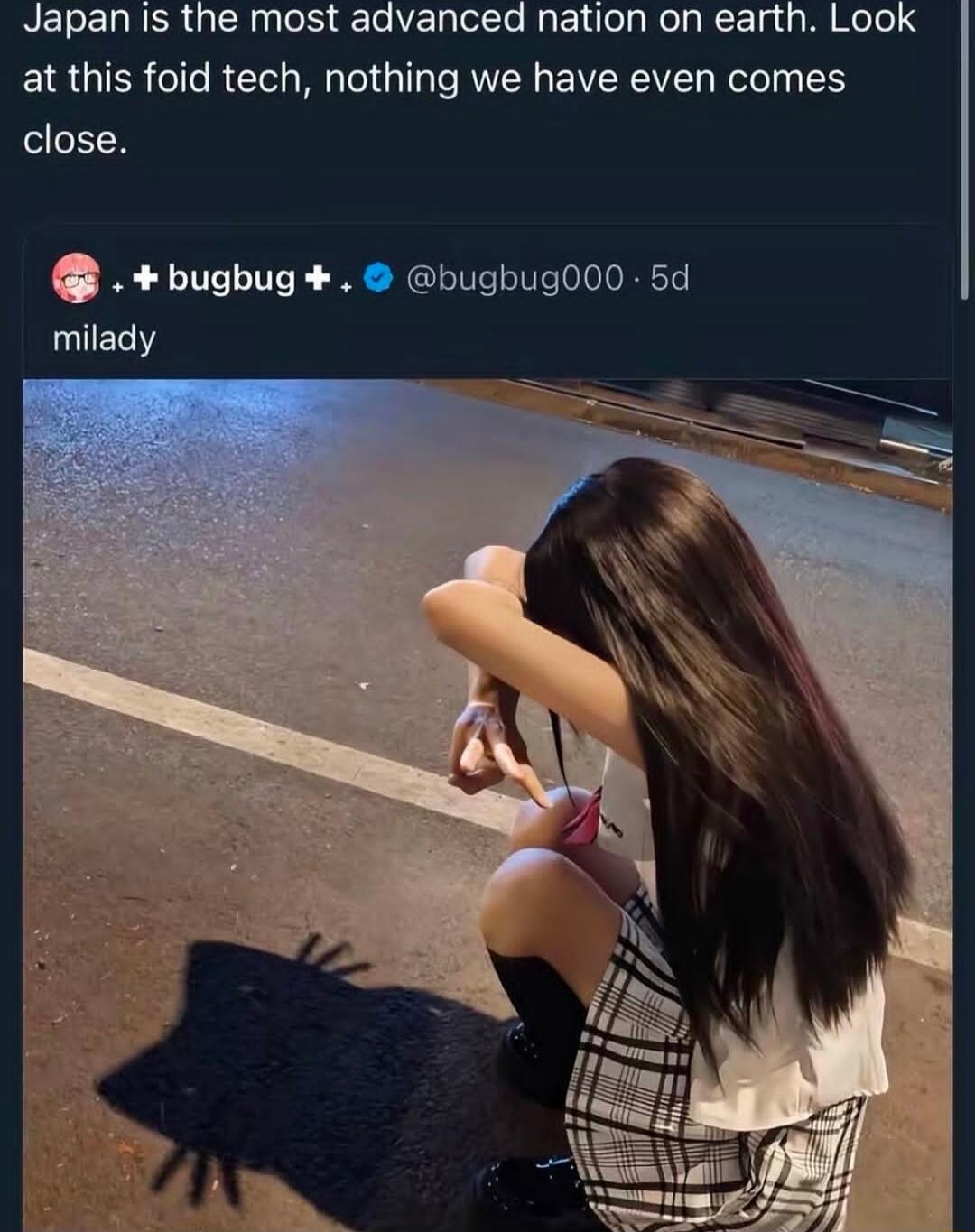 Japan is the most advanced nation on earth. Look at this foid tech, nothing we have even comes close.
milady