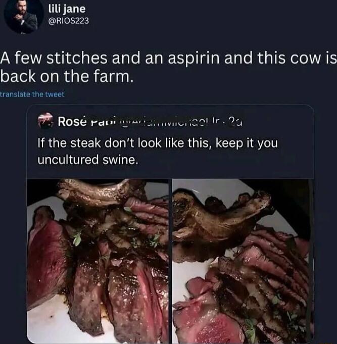 F il jane rios223 A few stitches and an aspirin and this cow is back on the farm Ros rau RUEEICE I LR A R RGN CE R uncultured swine