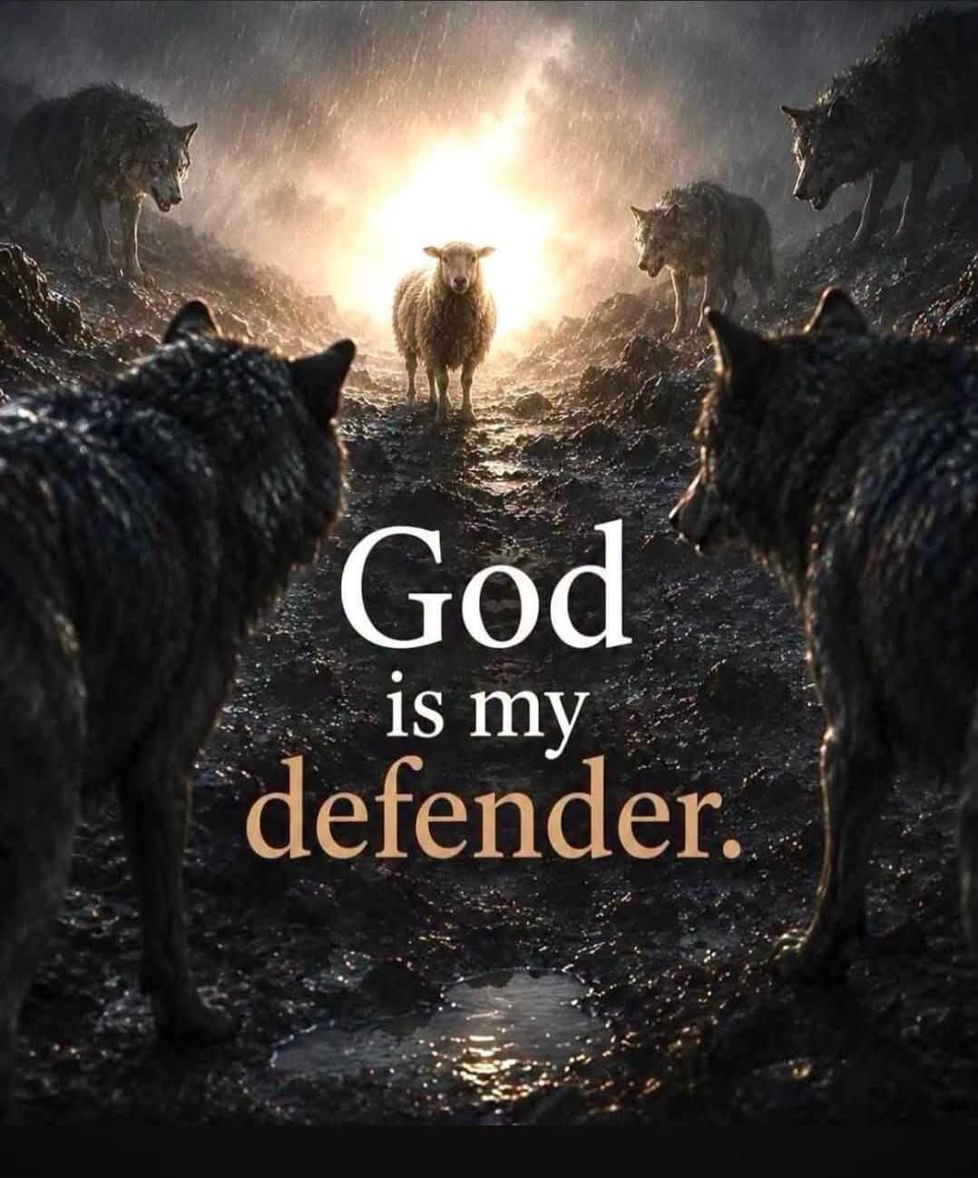 God is my defender.