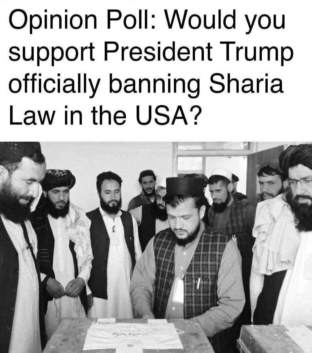 Opinion Poll: Would you support President Trump officially banning Sharia Law in the USA?
