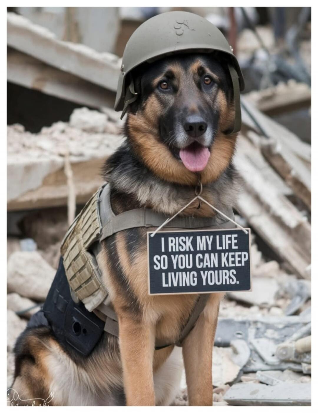 I RISK MY LIFE SO YOU CAN KEEP LIVING YOURS.