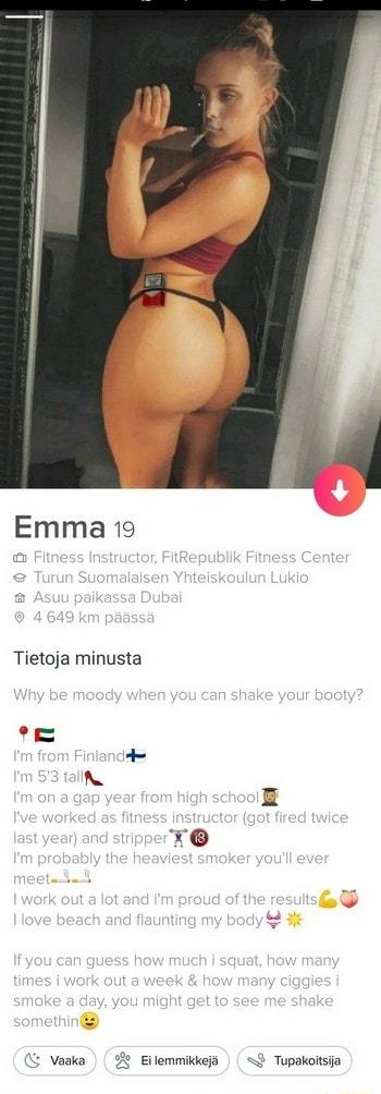 Emma 19 Tietoja minusta 2 S Vaska Elemmideis 8 Tupakorsia