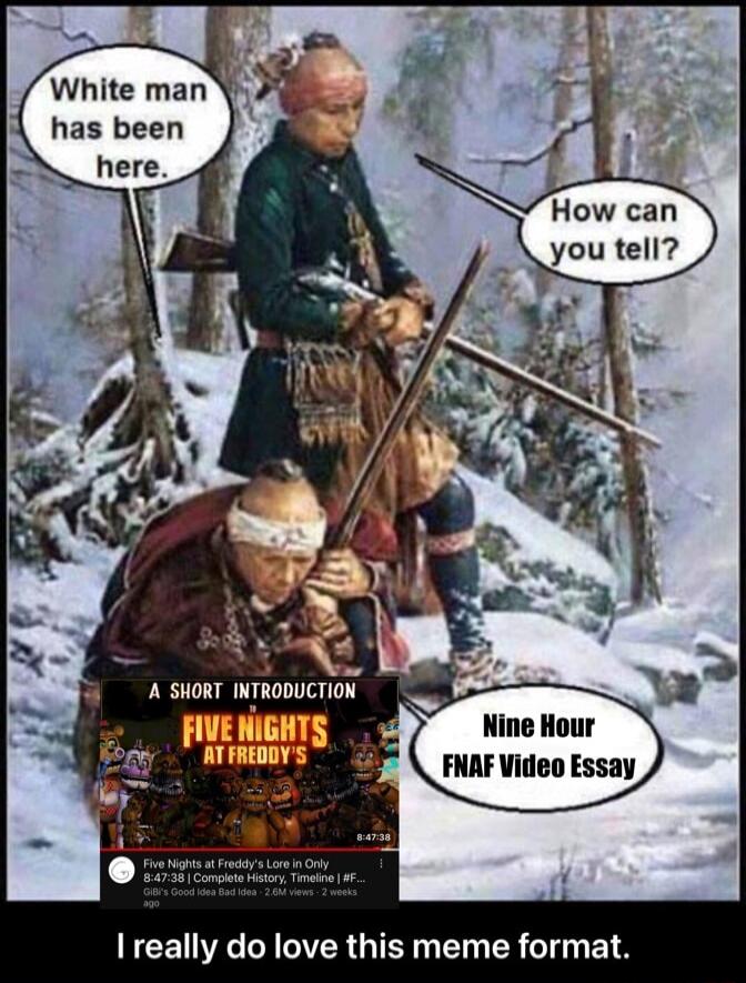 White man has been here Nine Hour FNAF Video Essay LECELNA PR GIER T R 6T 1