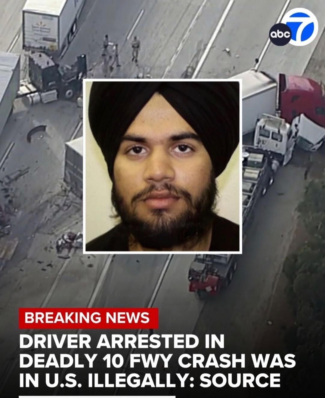 BREAKING NEWS DRIVER ARRESTED IN DEADLY 10 FWY CRASH WAS IN U.S. ILLEGALLY: SOURCE