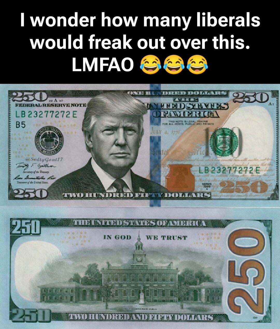 I wonder how many liberals would freak out over this. LMFAO 😂😂😂