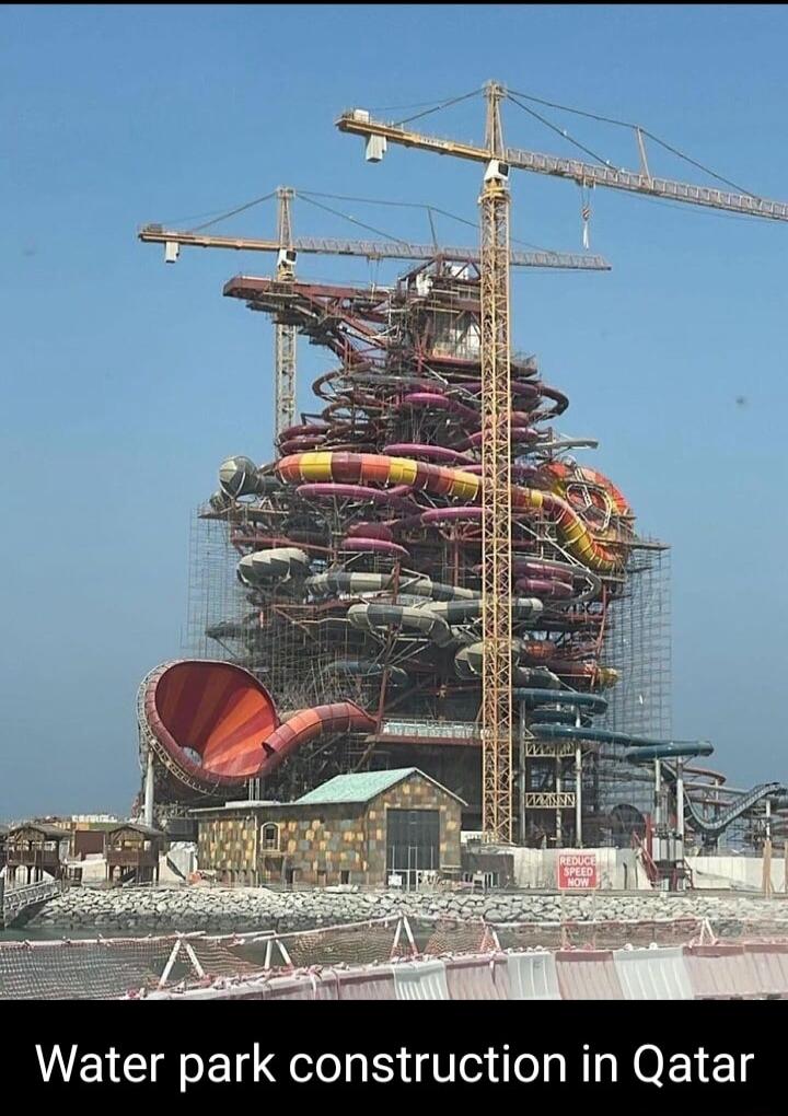 Water park construction in Qatar