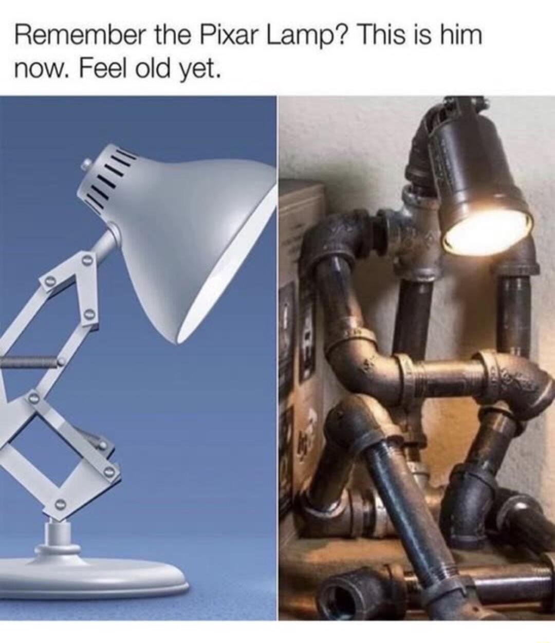 Remember the Pixar Lamp This is him now Feel old yet