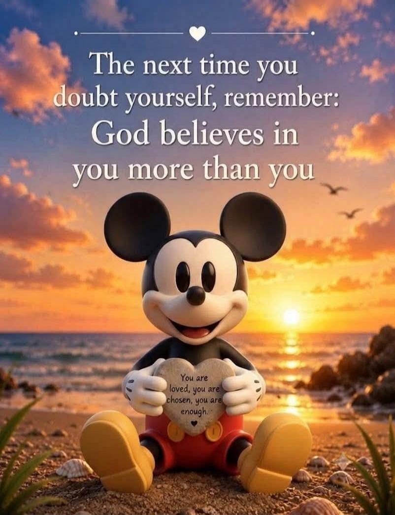 The next time you doubt yourself, remember: God believes in you more than you. You are loved, you are chosen, you are enough.