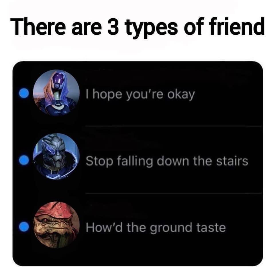 There are 3 types of friend