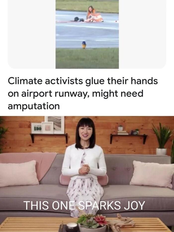 Climate activists glue their hands on airport runway might need amputation THIS ON RKS JOY