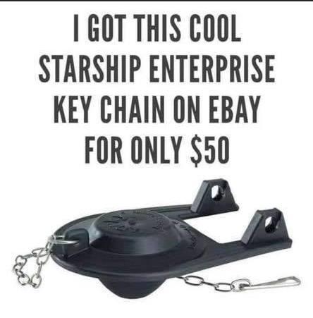 GOT THIS COOL STARSHIP ENTERPRISE KEY CHAIN ON EBAY FOR ONLY 50 20 E_