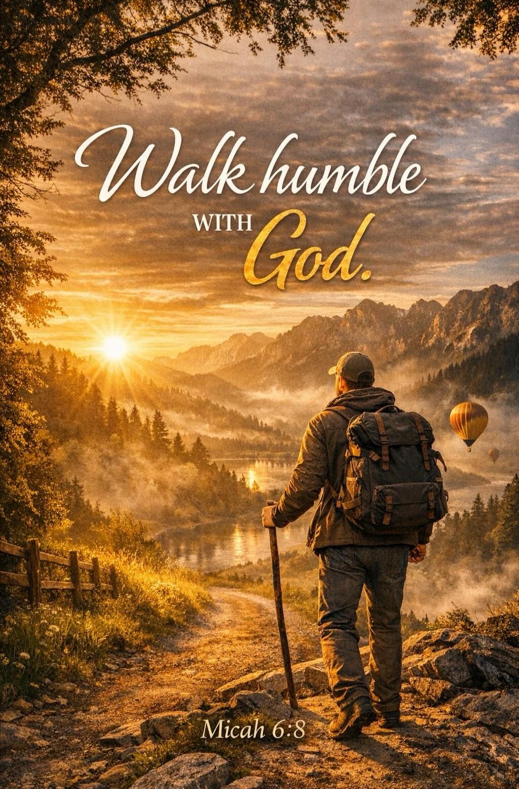 Walk humble with God. Micah 6:8